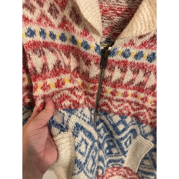 Cabi Highlands Fair Isle Multicolor Zip Up Sweater - Picture 7 of 11